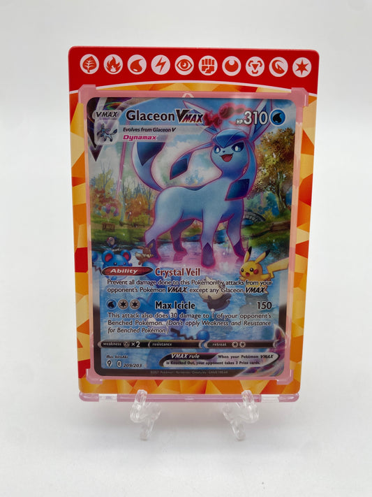 Pokémon 2021 Evolving Skies Glaceon VMAX Secret Rare Alt Art 209/203 Pack ENG