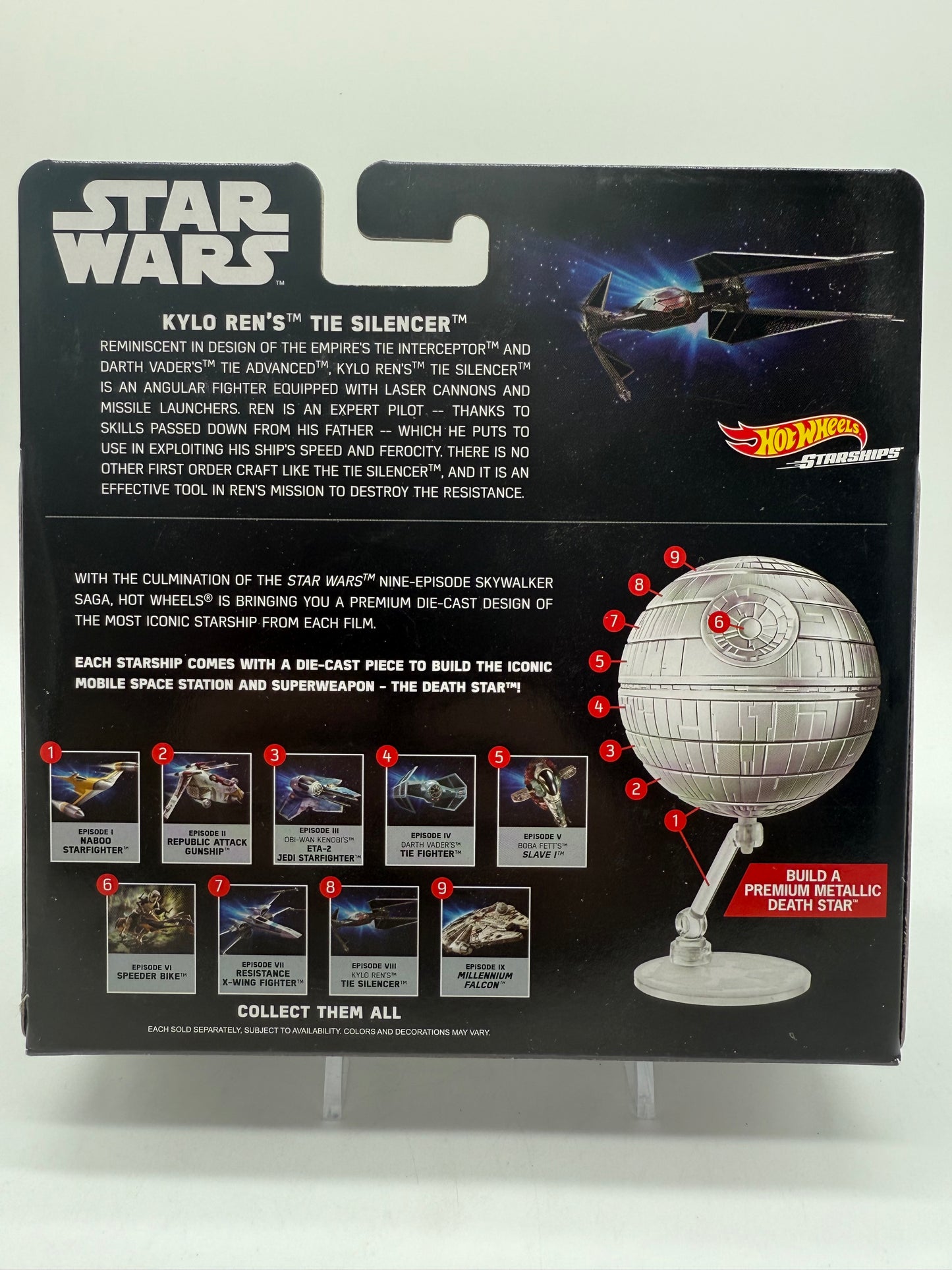 Mattel 2018 Hot Wheels Star Wars The Last Jedi Kylo Ren's Tie Silencer