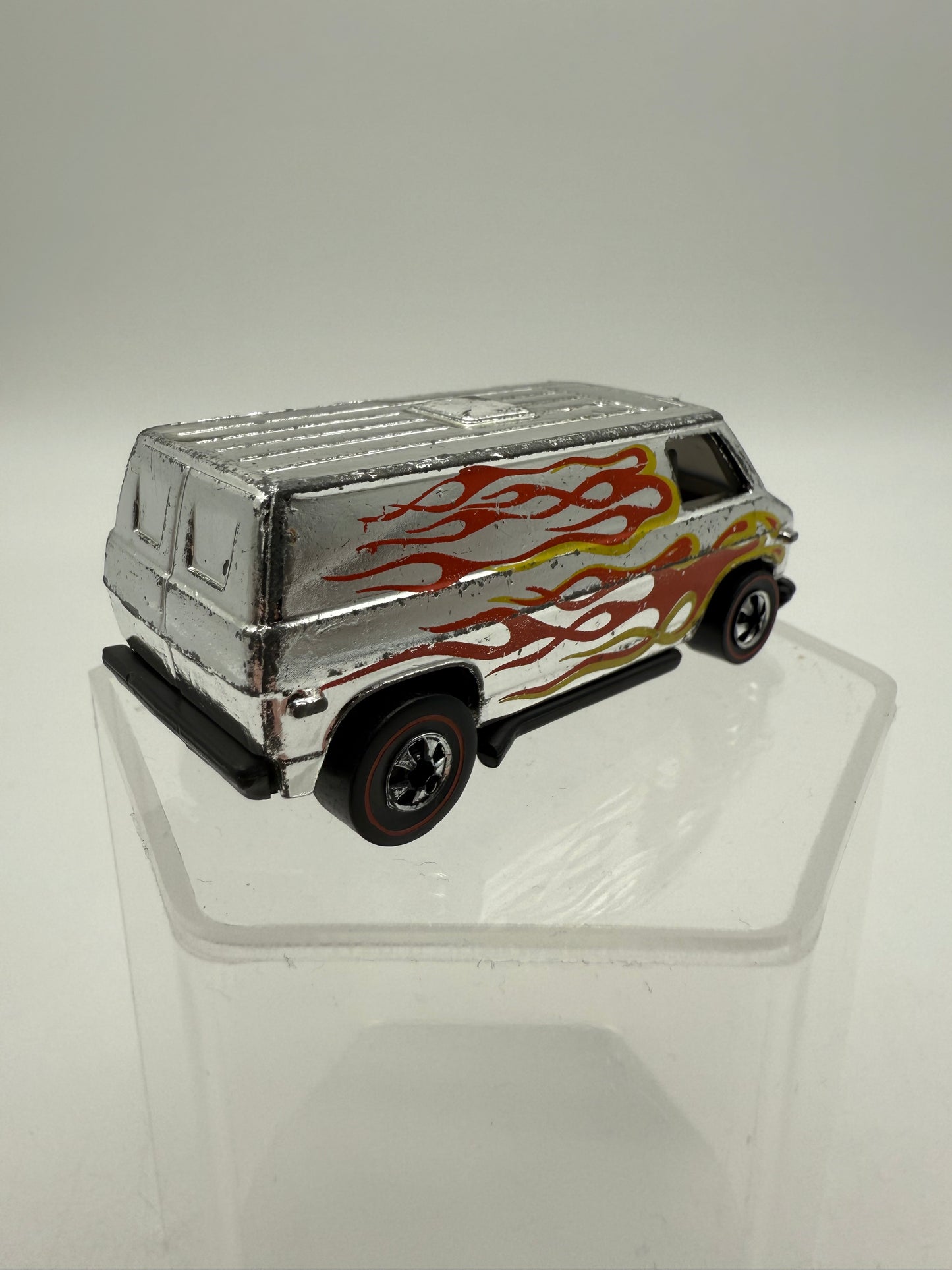 Hot Wheels Vintage 1974 Redline Chrome Super Van With Flames Mattel
