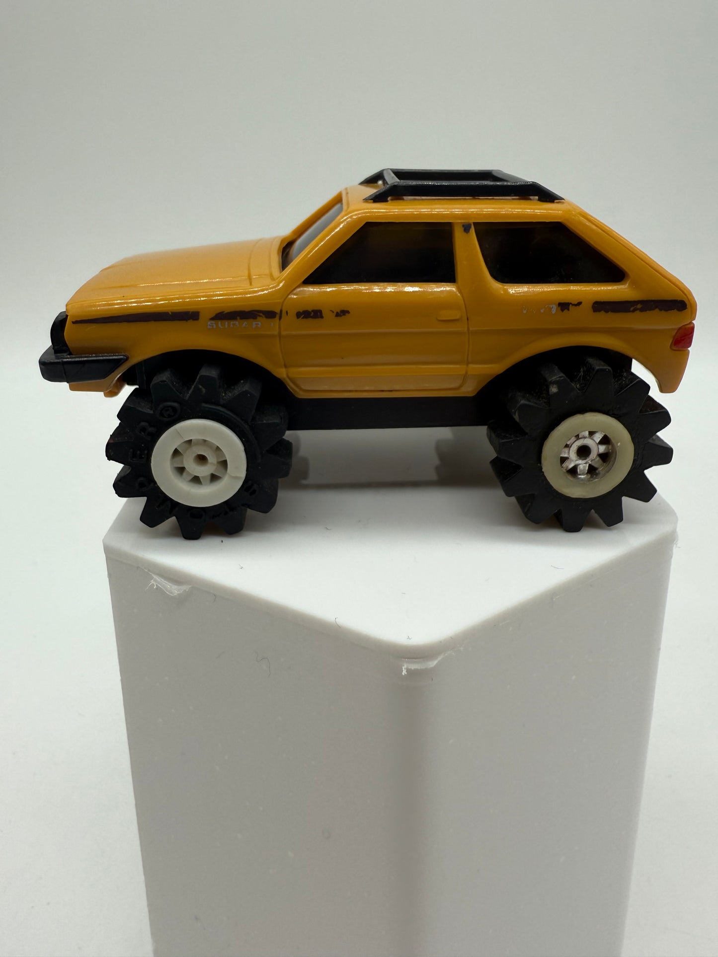 Schaper 1982 Stomper 4x4 Yellow Subaru Hatchback Vintage (Not Working)