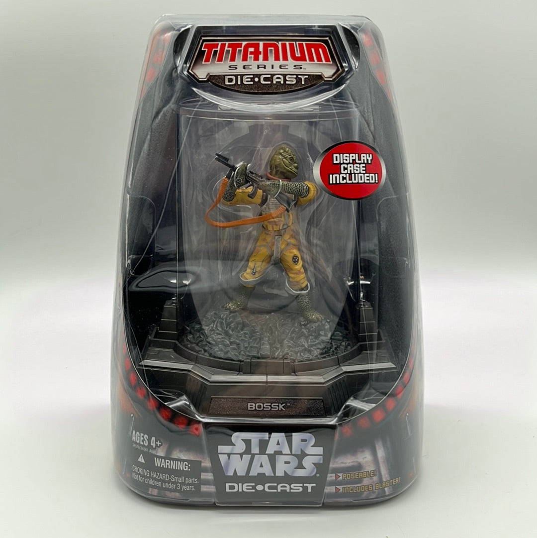 2006 Hasbro Star Wars Titanium Die-Cast Bossk Figure with Case NEW