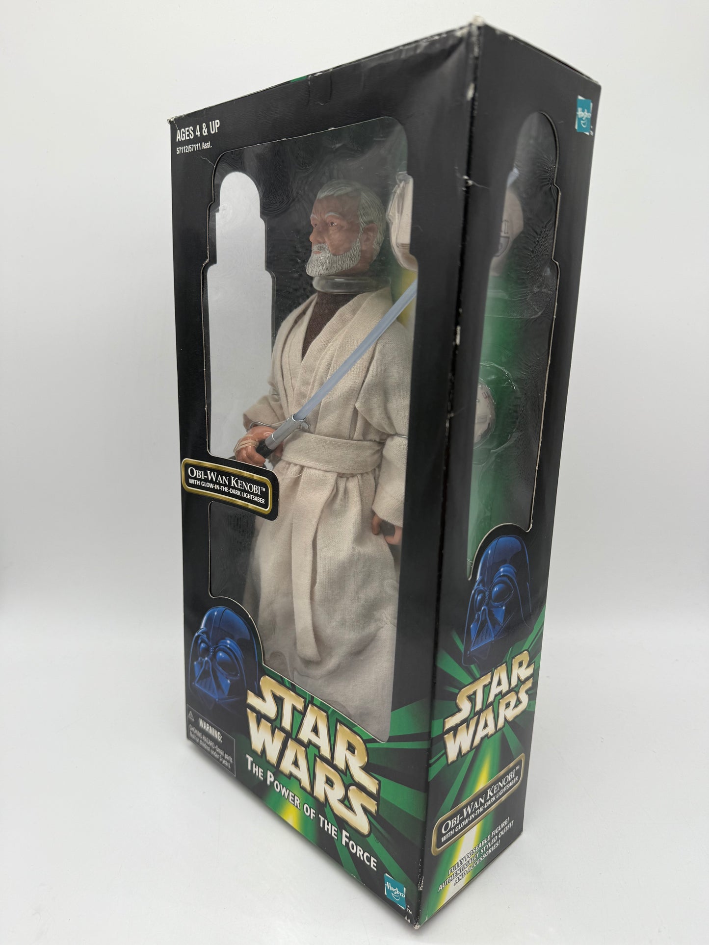Hasbro 1998 Star Wars The Power of The Force Obi-Wan Kenobi With Glow-In-The-Dark Lightsaber