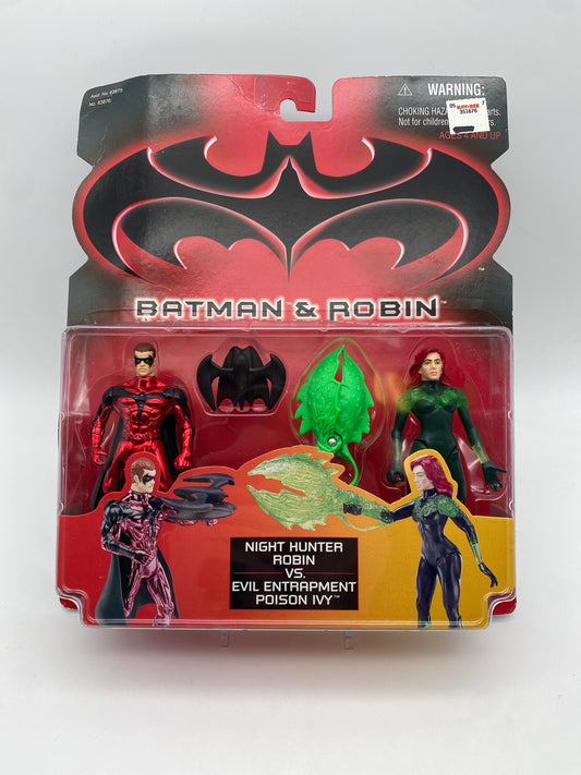 Hasbro 1997 Batman & Robin Night Hunter Robin vs. Evil Entrapment Poison Ivy Action Figures
