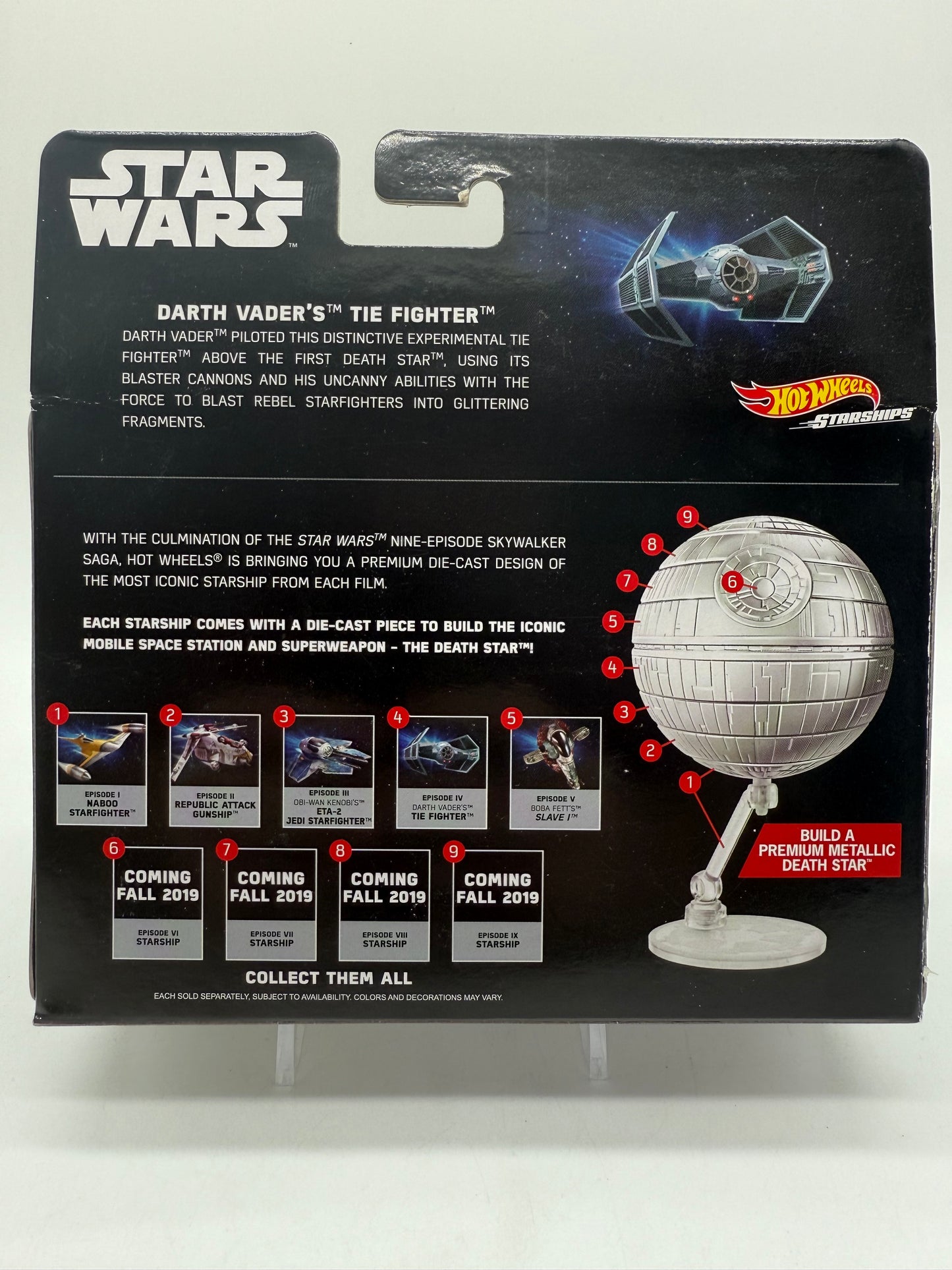 Mattel 2018 Hot Wheels Star Wars A New Hope Darth Vader's Tie Fighter