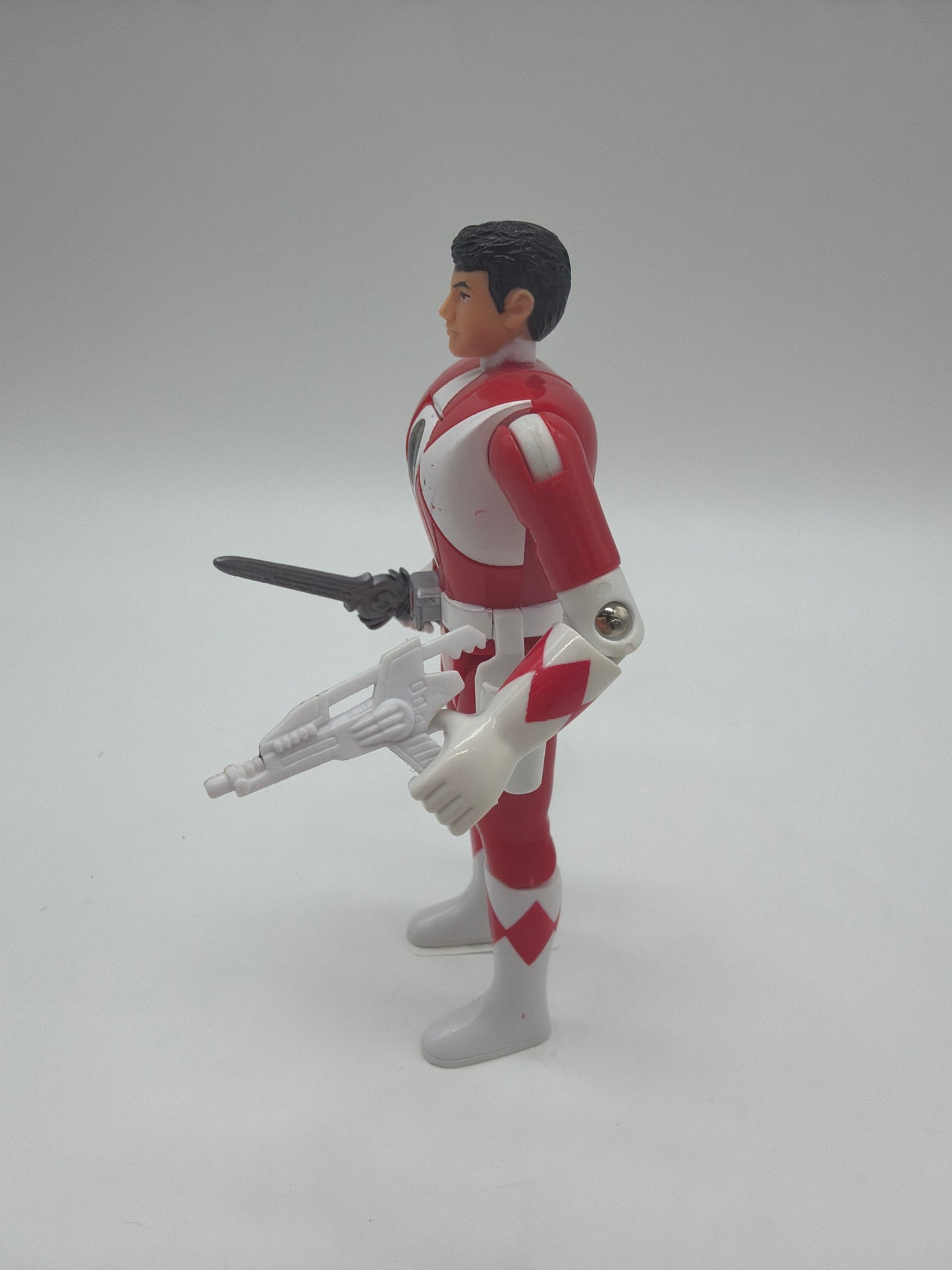 Bandai 1993 Mighty Morphin Power Rangers Red Ranger Jason Head Flipping Action Figure