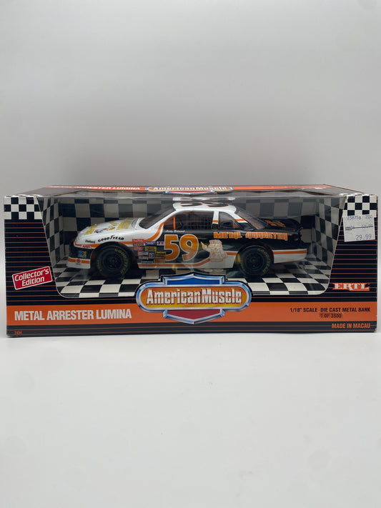 ERTL American Muscle Collector’s Edition Metal Arrester Lumina #59 1/18” Scale 1 of 3500 Die-Cast Metal Car