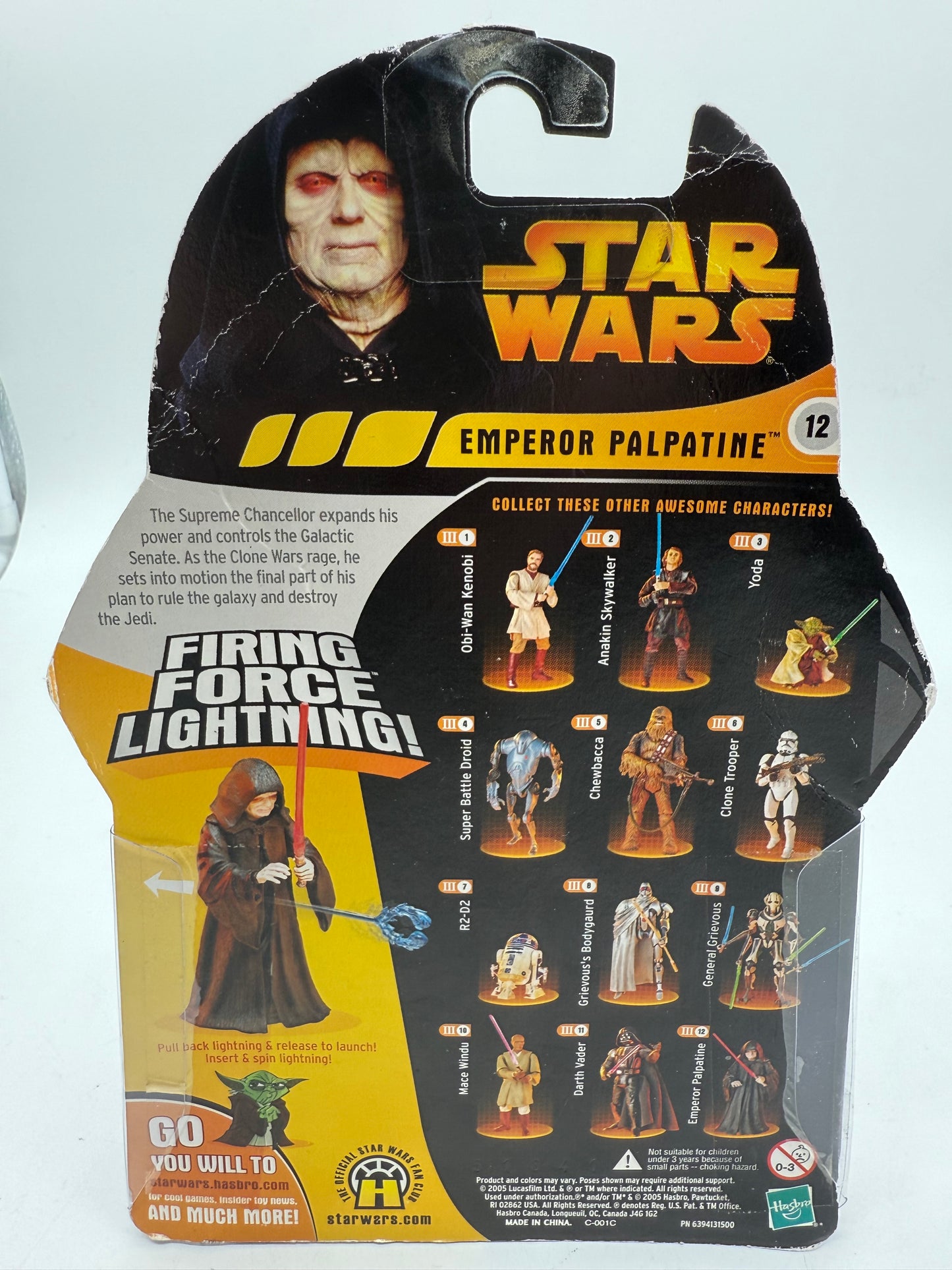 Star Wars Revenge of The Sith Emperor Palpatine 2005 Hasbro