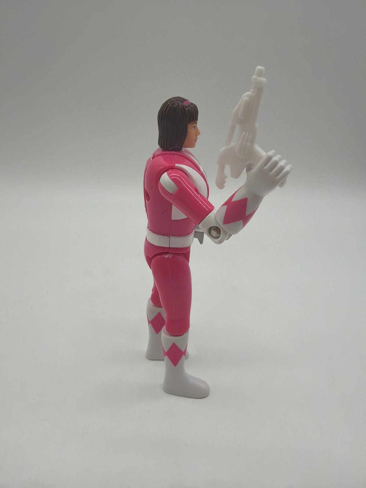 Bandai 1993 Mighty Morphin Power Rangers Pink Ranger Kimberly Head Flipping Action Figure, photo 4 of 4