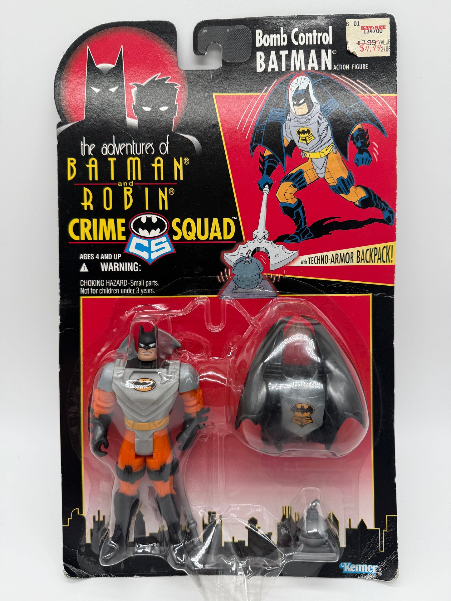 Kenner 1995 Batman and Robin Crime Squad Bomb Control Batman