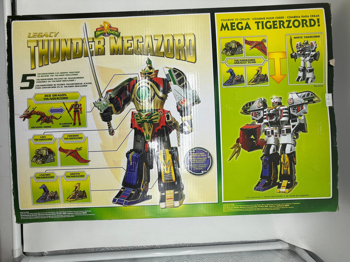 Might Morphin Power Rangers Legacy Thunder Megazord 2016 Bandai