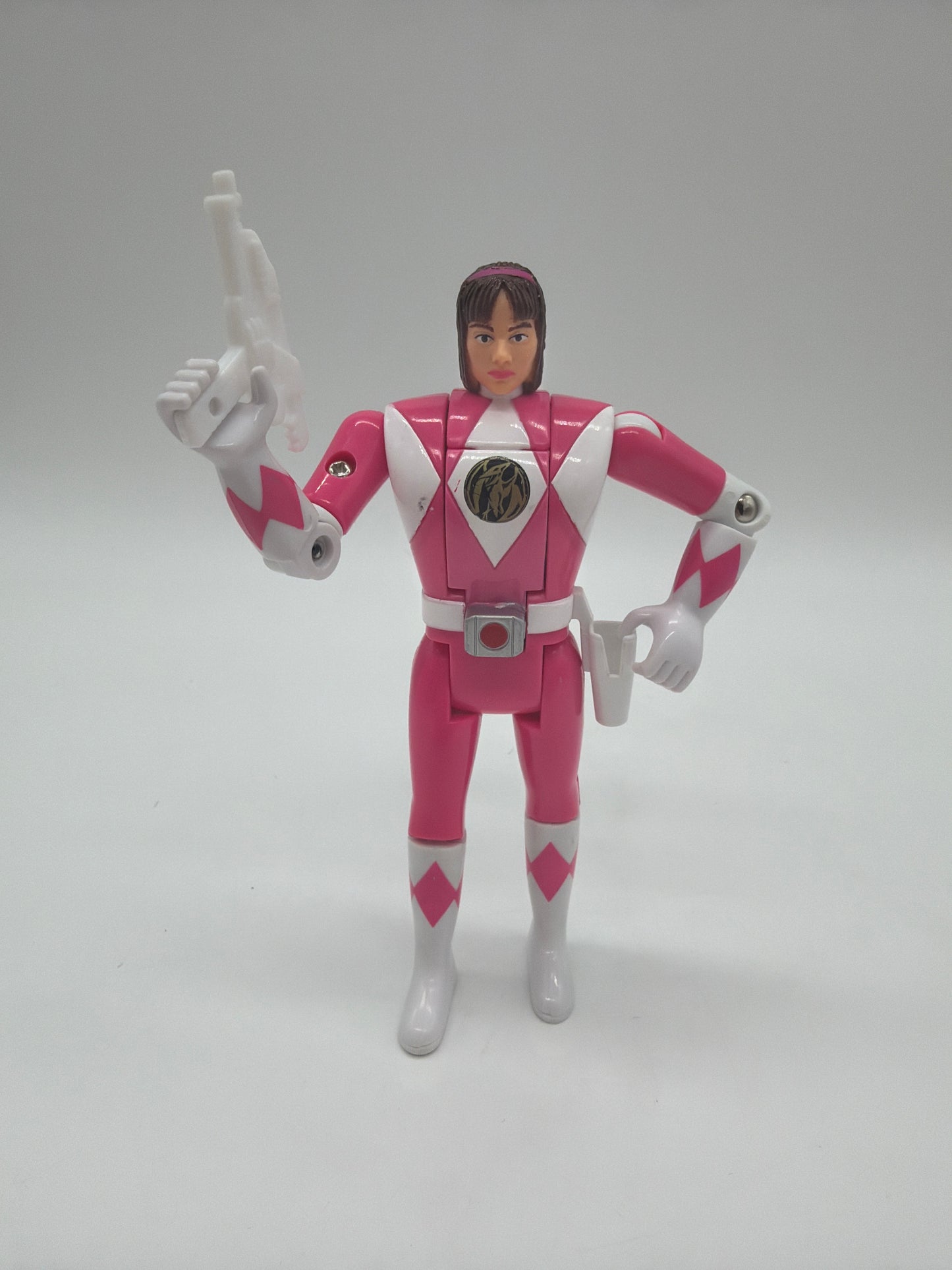Bandai 1993 Mighty Morphin Power Rangers Pink Ranger Kimberly Head Flipping Action Figure