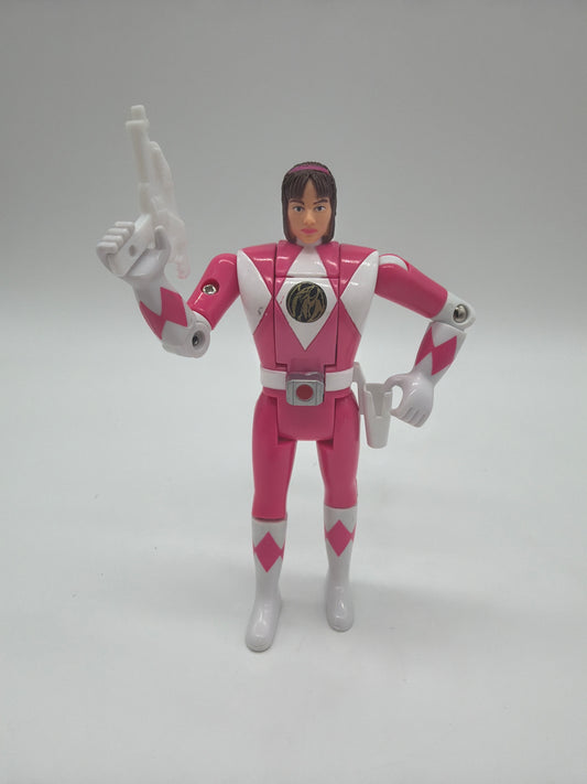 Bandai 1993 Mighty Morphin Power Rangers Pink Ranger Kimberly Head Flipping Action Figure