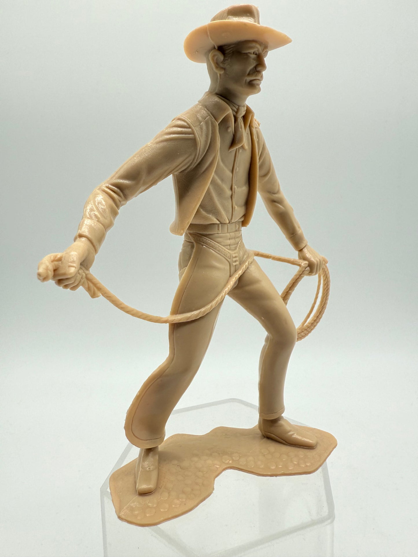 Vintage Louis Marx Plastic Cowboy (Tan) 1964