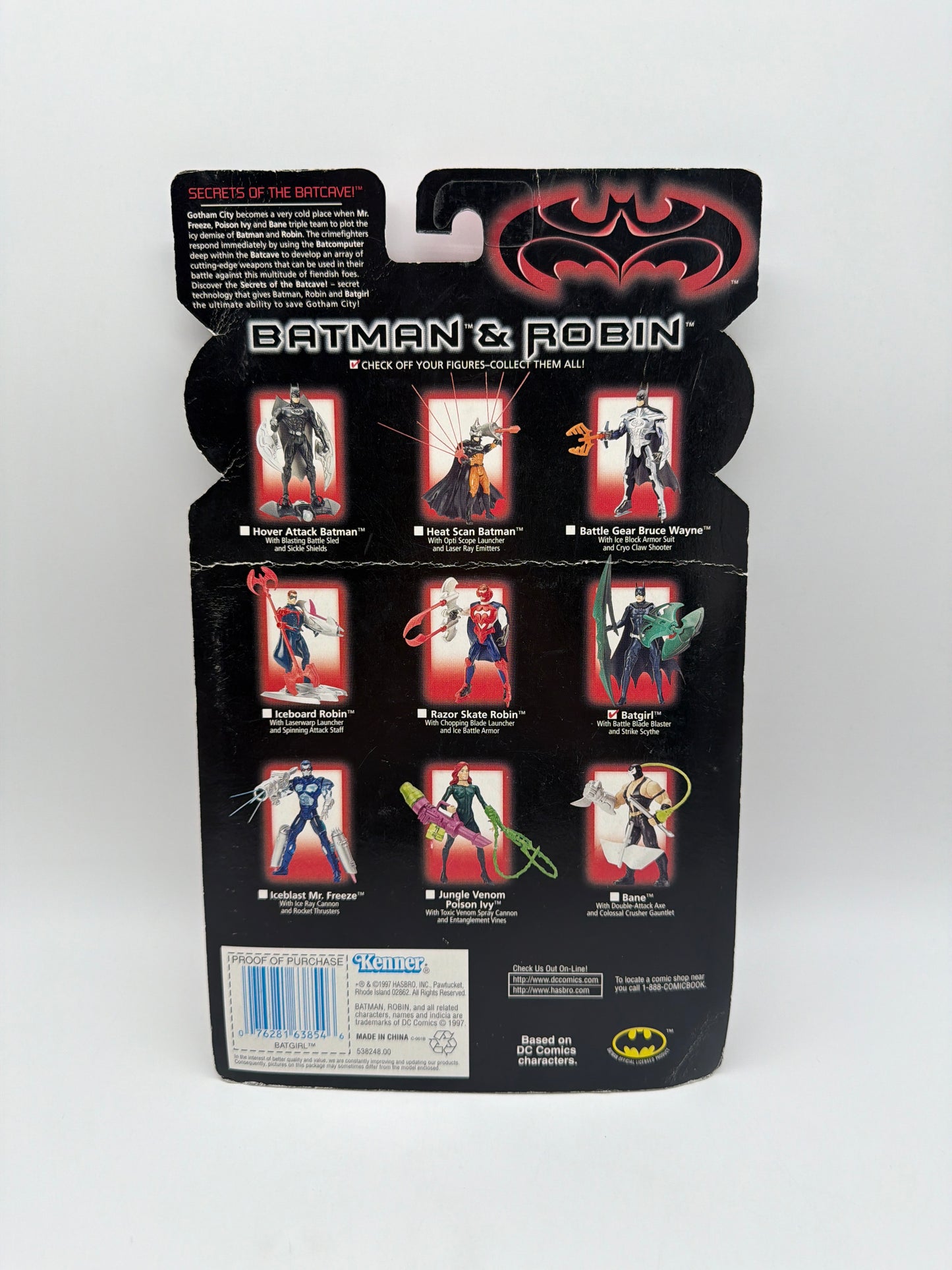 Hasbro 1997 Batman & Robin Batgirl (Battle Blade Blaster & Strike Scythe)