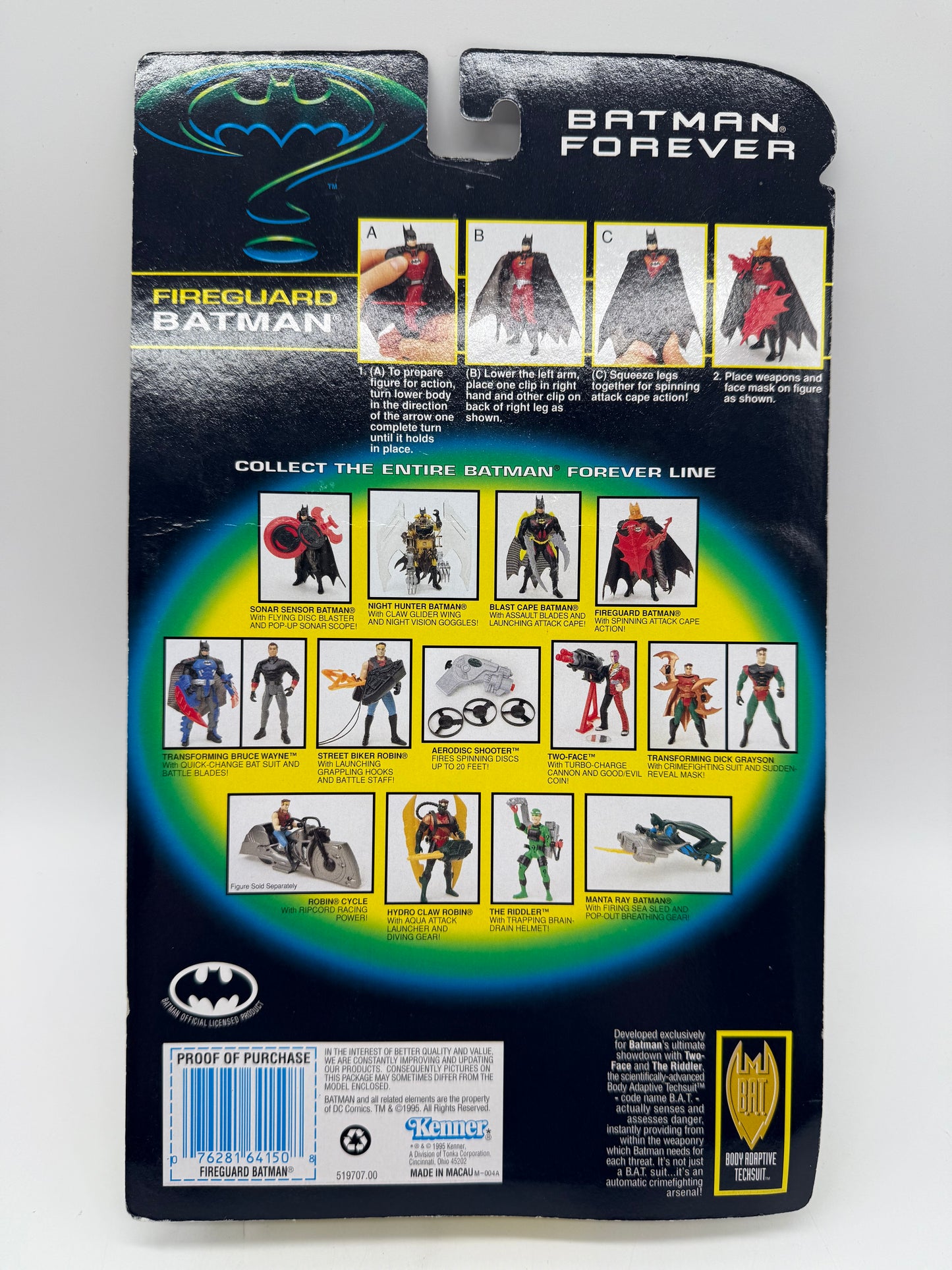 Kenner 1995 Batman Forever Fireguard Batman