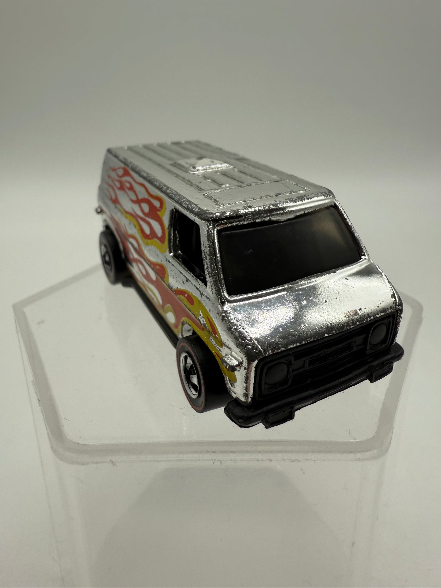 Hot Wheels Vintage 1974 Redline Chrome Super Van With Flames Mattel