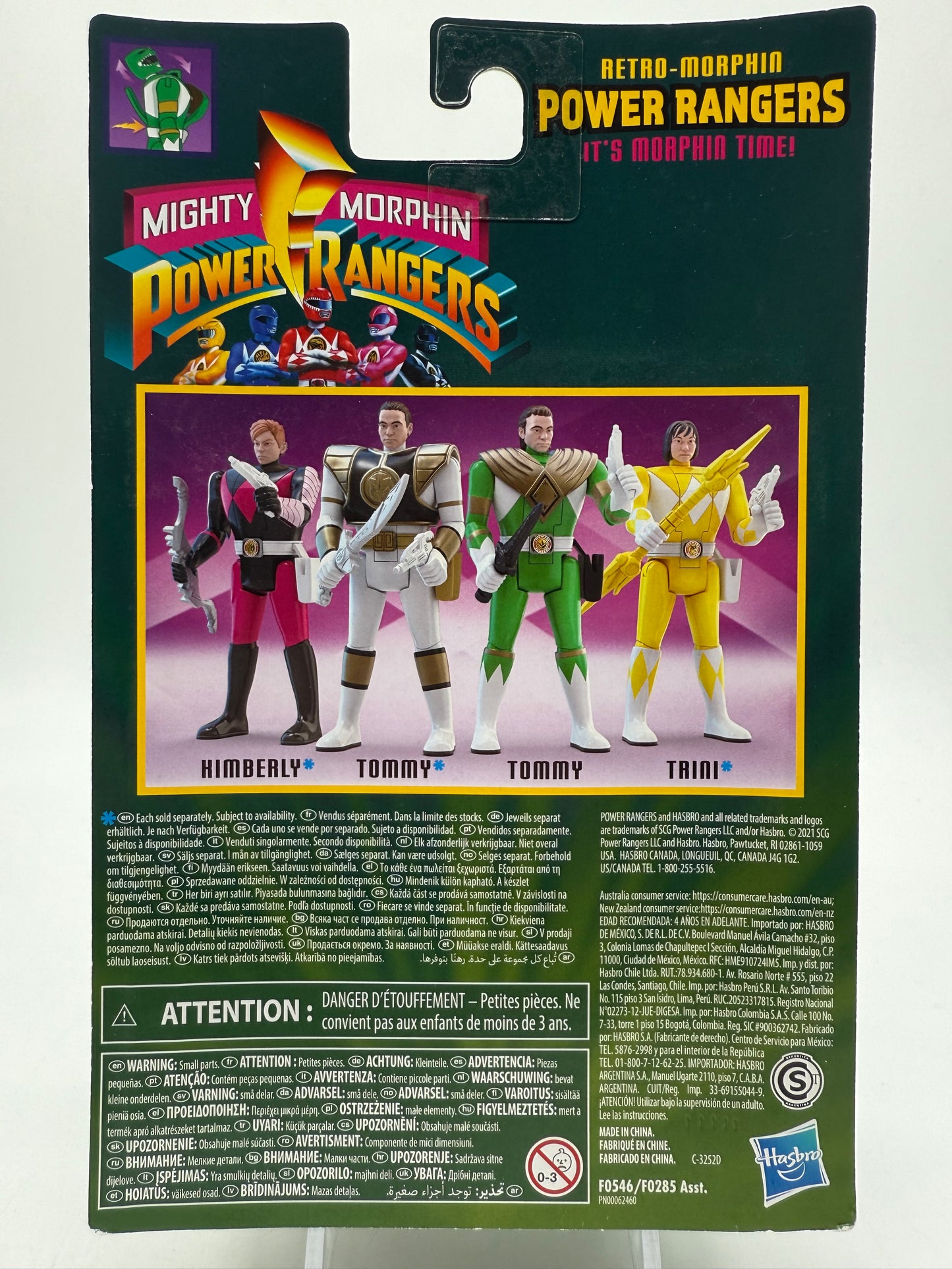 Hasbro 2020 Mighty Morphin Power Rangers Retro Morphin Power Rangers Tommy Green