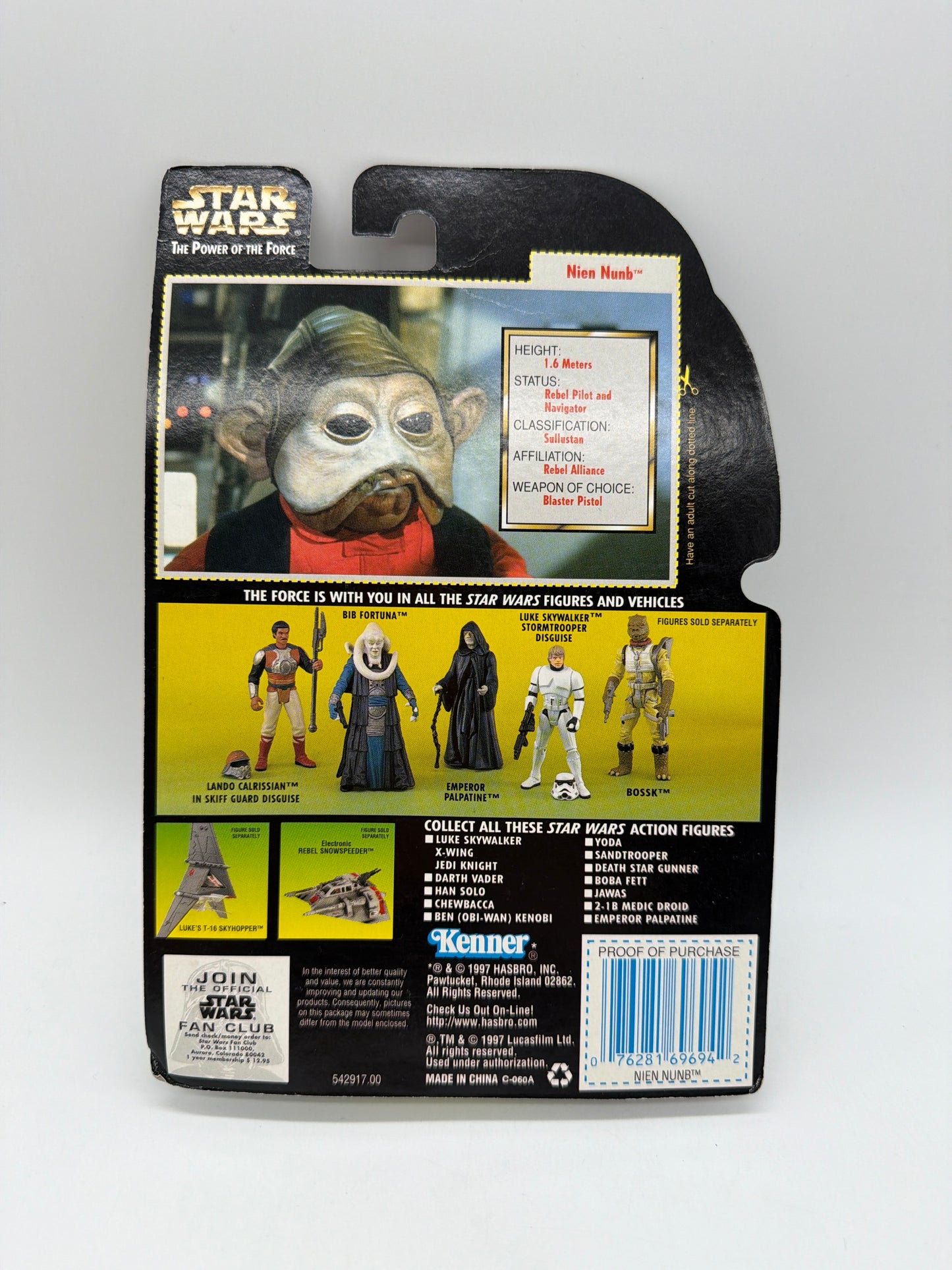 Kenner 1997 Star Wars The Power of the Force Nien Nunb