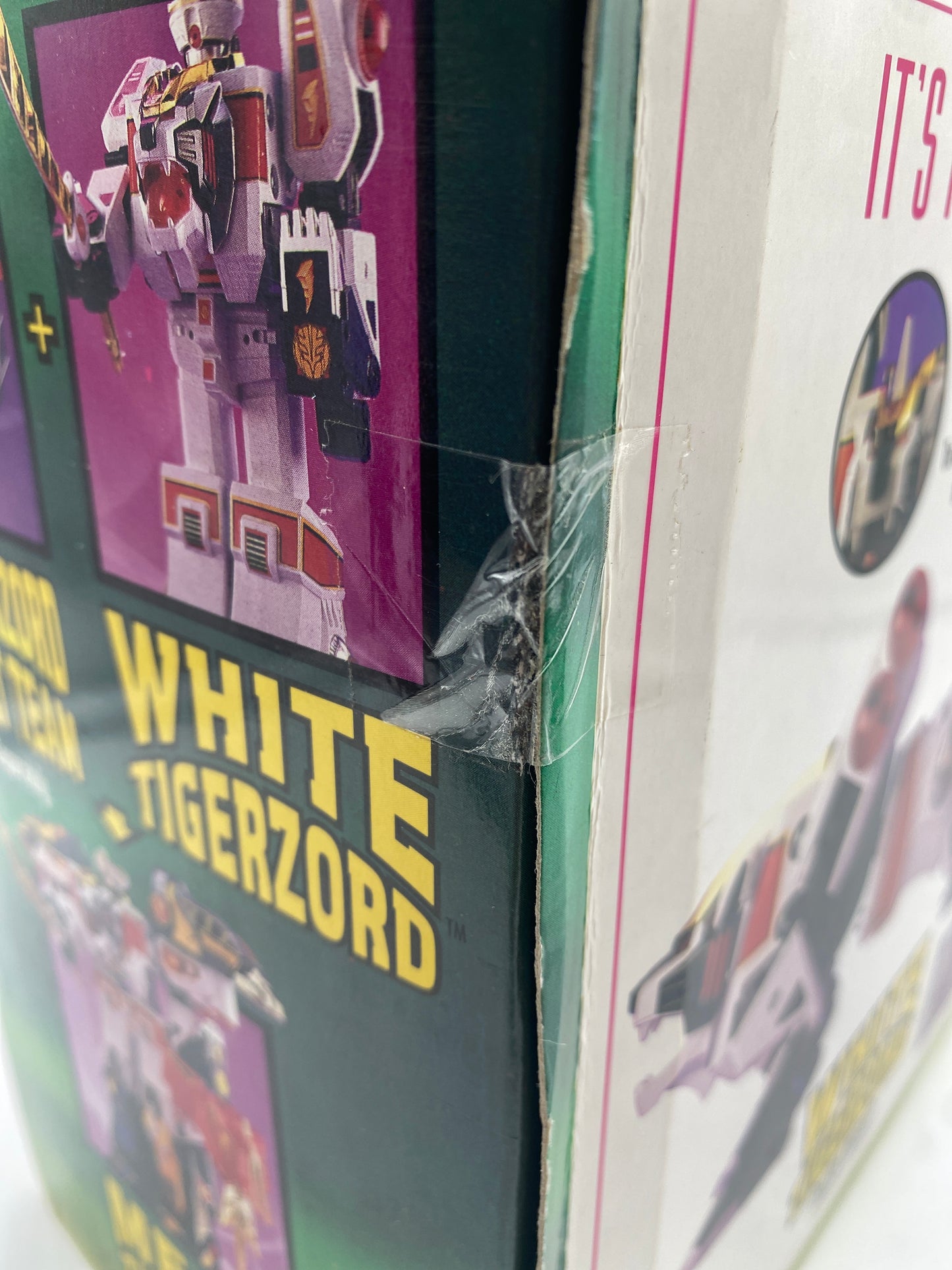 Bandai Mighty Morphin Power Rangers 1994 White Tigerzord and the White Ranger