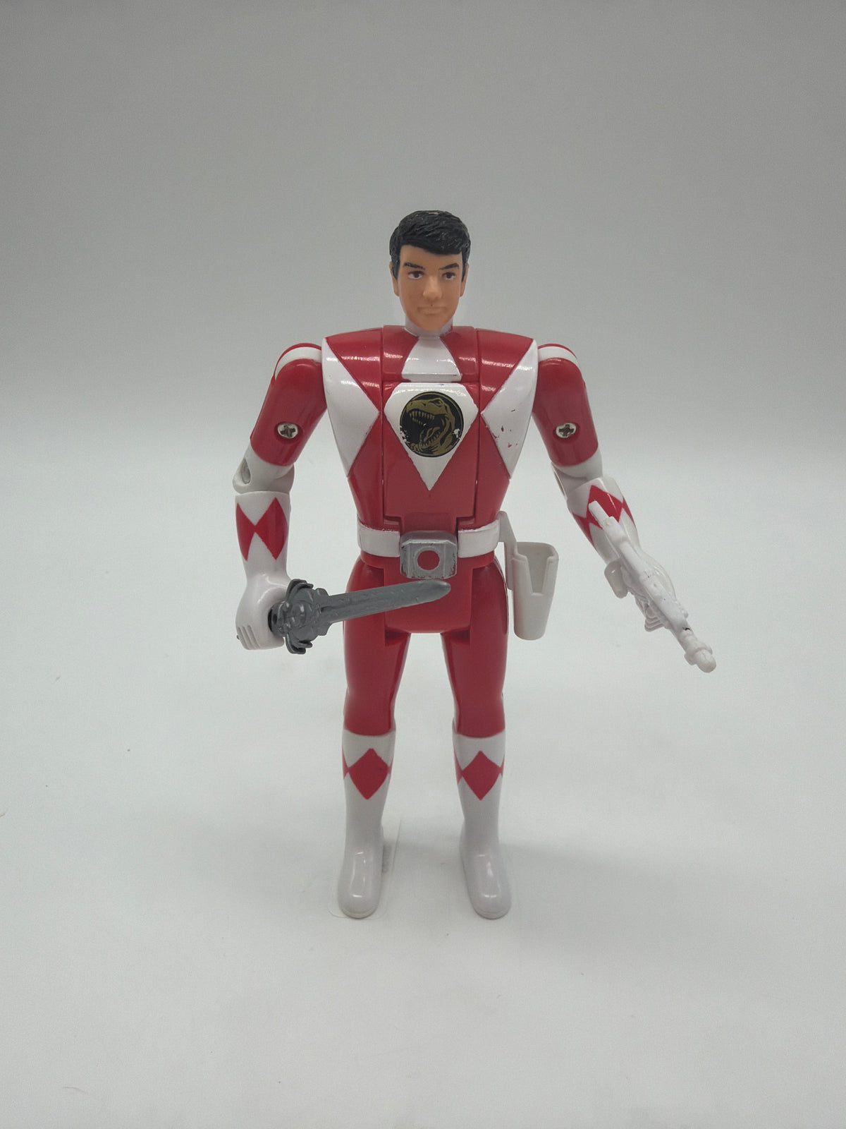 Bandai 1993 Mighty Morphin Power Rangers Red Ranger Jason Head Flipping Action Figure, photo 1 of 4