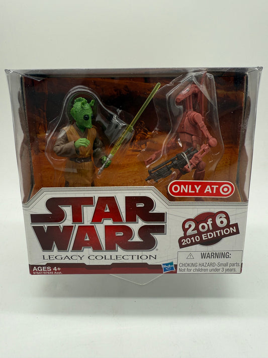 Hasbro 2009 Target Exclusive Star Wars Legacy Collection Geonosis Arena Showdown Rodian Jedi VS Battle Droid