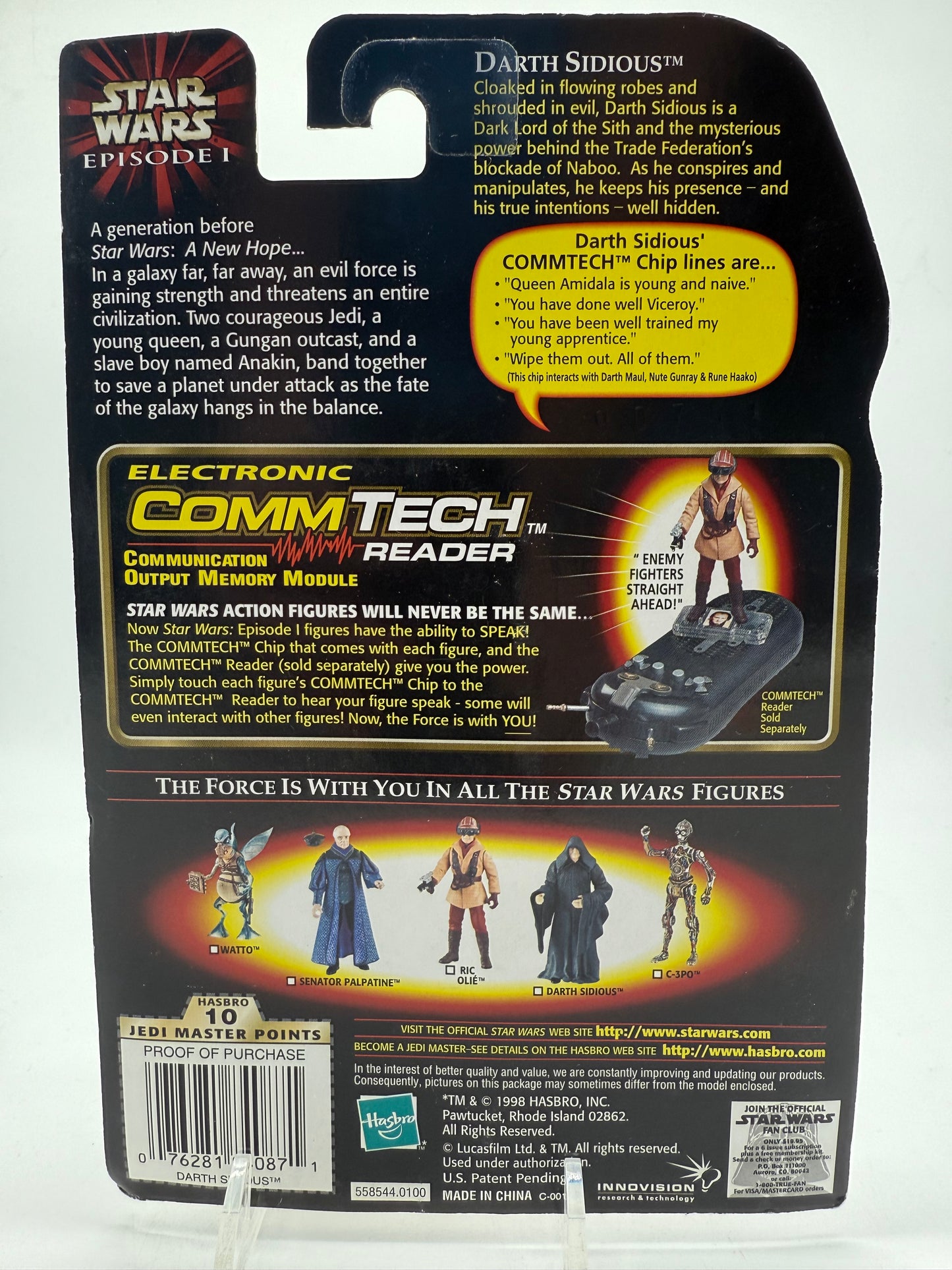 Star Wars Episode 1 Darth Sidious 1998 Hasbro