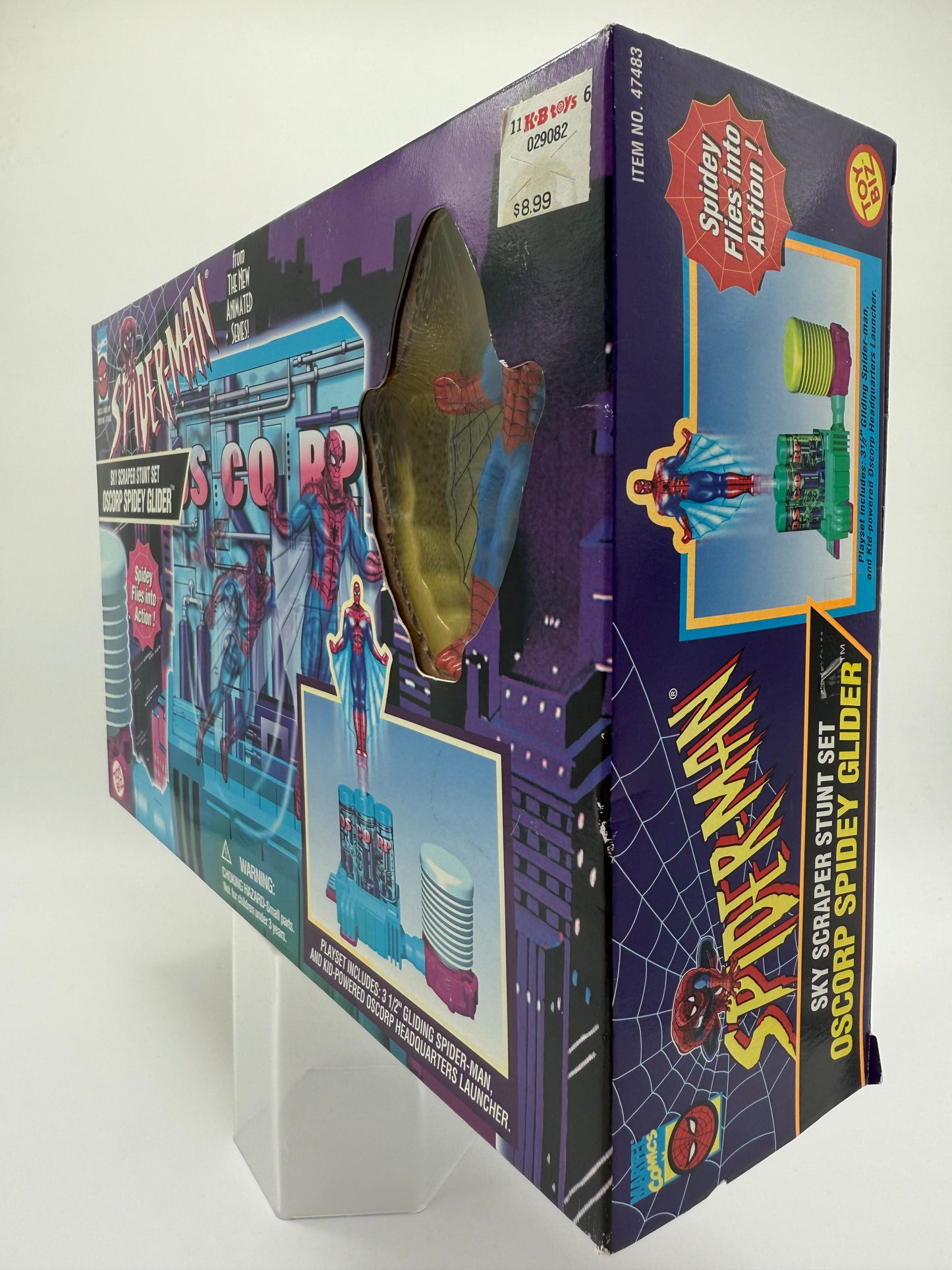 Toy Biz 1996 Spider-Man Sky Scraper Stunt Set Oscorp Spidey Glider