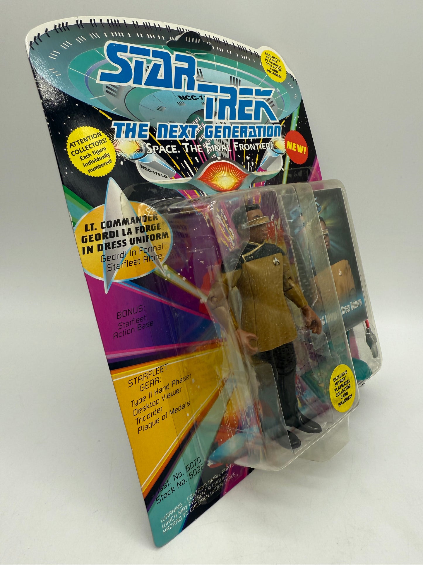 Playmates 1993 Star Trek Next Generation LT. Commander Geordi LaForge in Dress Uniform