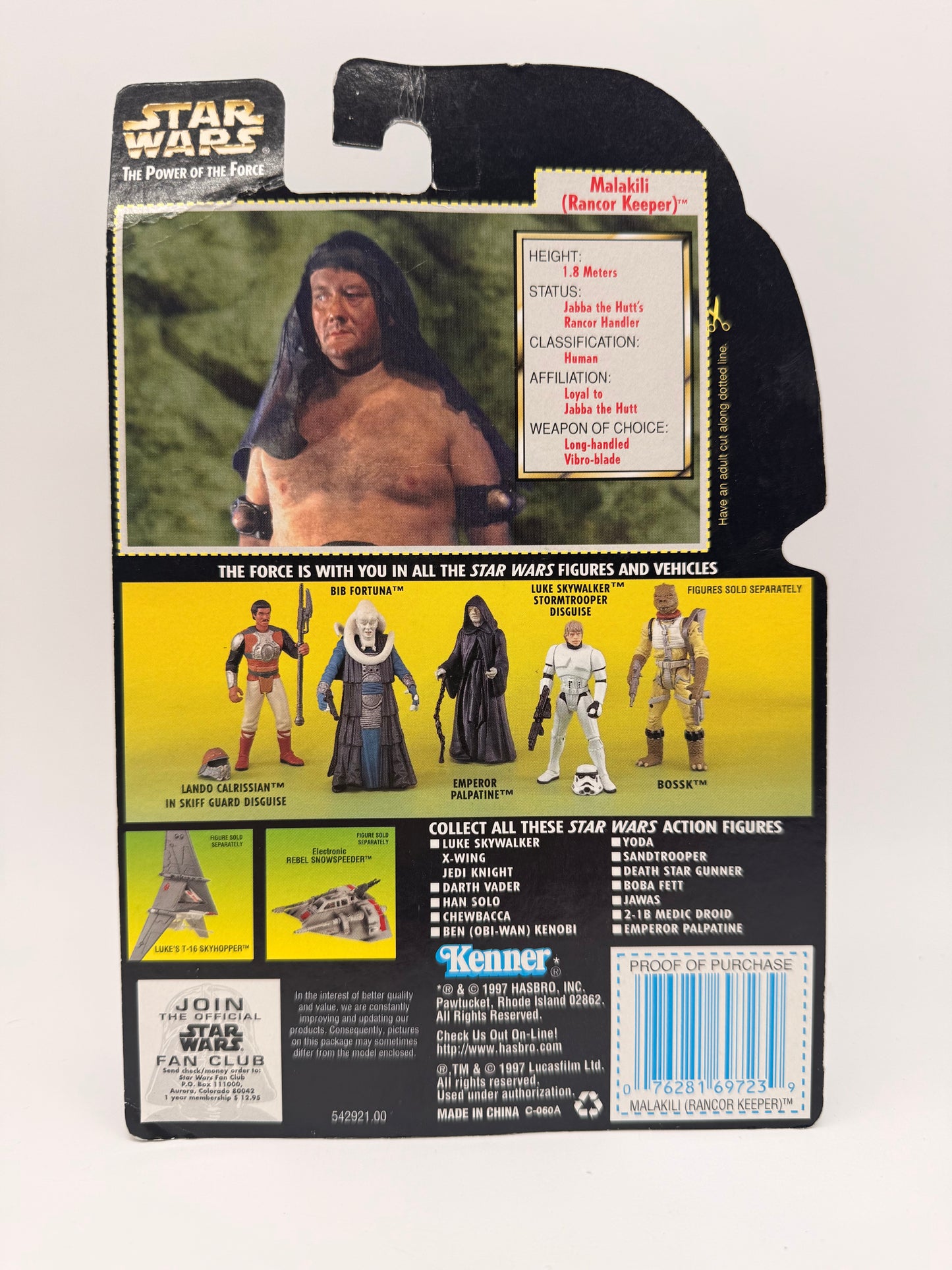 Hasbro 1997 Star Wars The Power of the Force Malakili (Rancor Keeper)