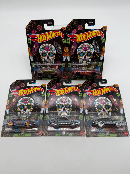 Hot Wheels Day Of The Dead 5 Car Set 2022 Mattel