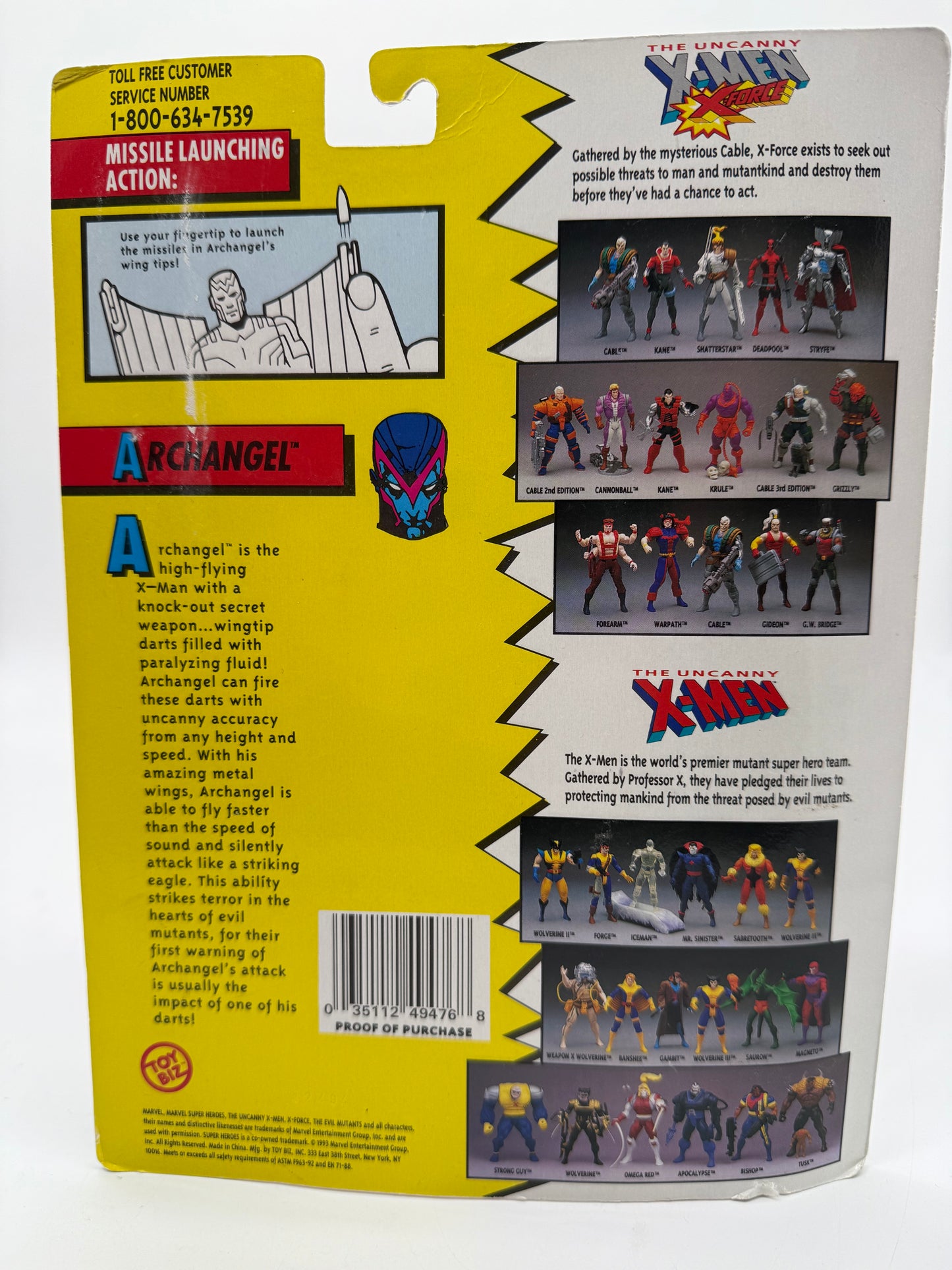 The Uncanny X-Men Archangel 1993 Marvel