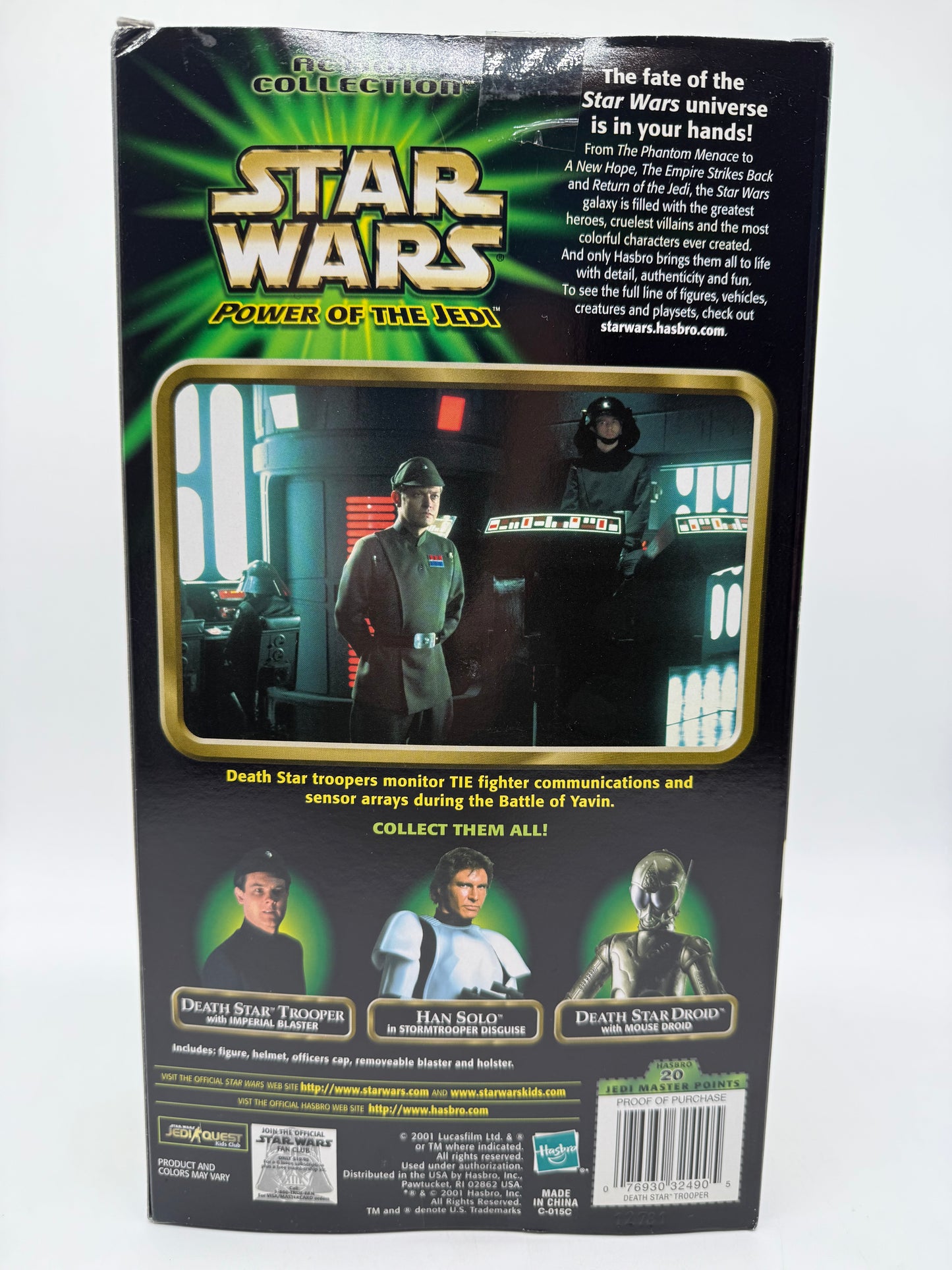 Hasbro 2001 Star Wars Power of The Jedi Death Star Trooper with Imperial Blaster