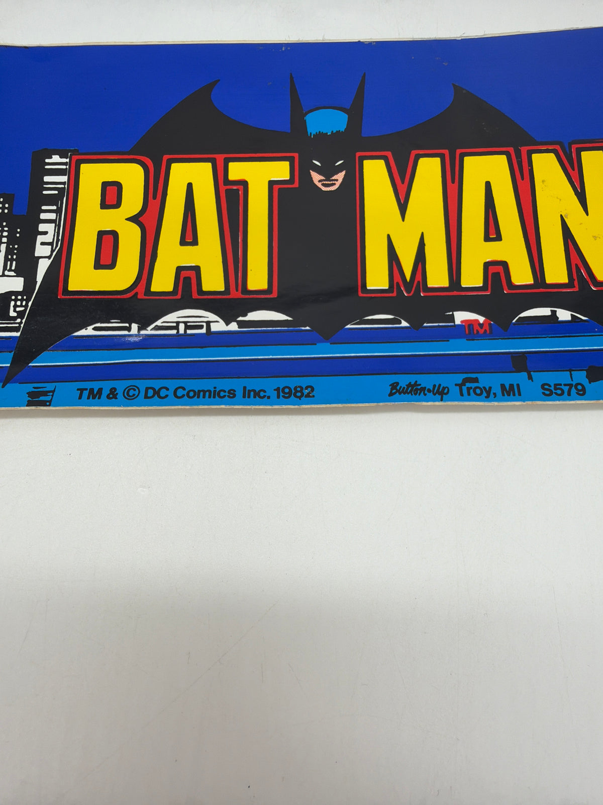 DC Comics 1982 Batman Bumper Sticker, photo 2 of 2