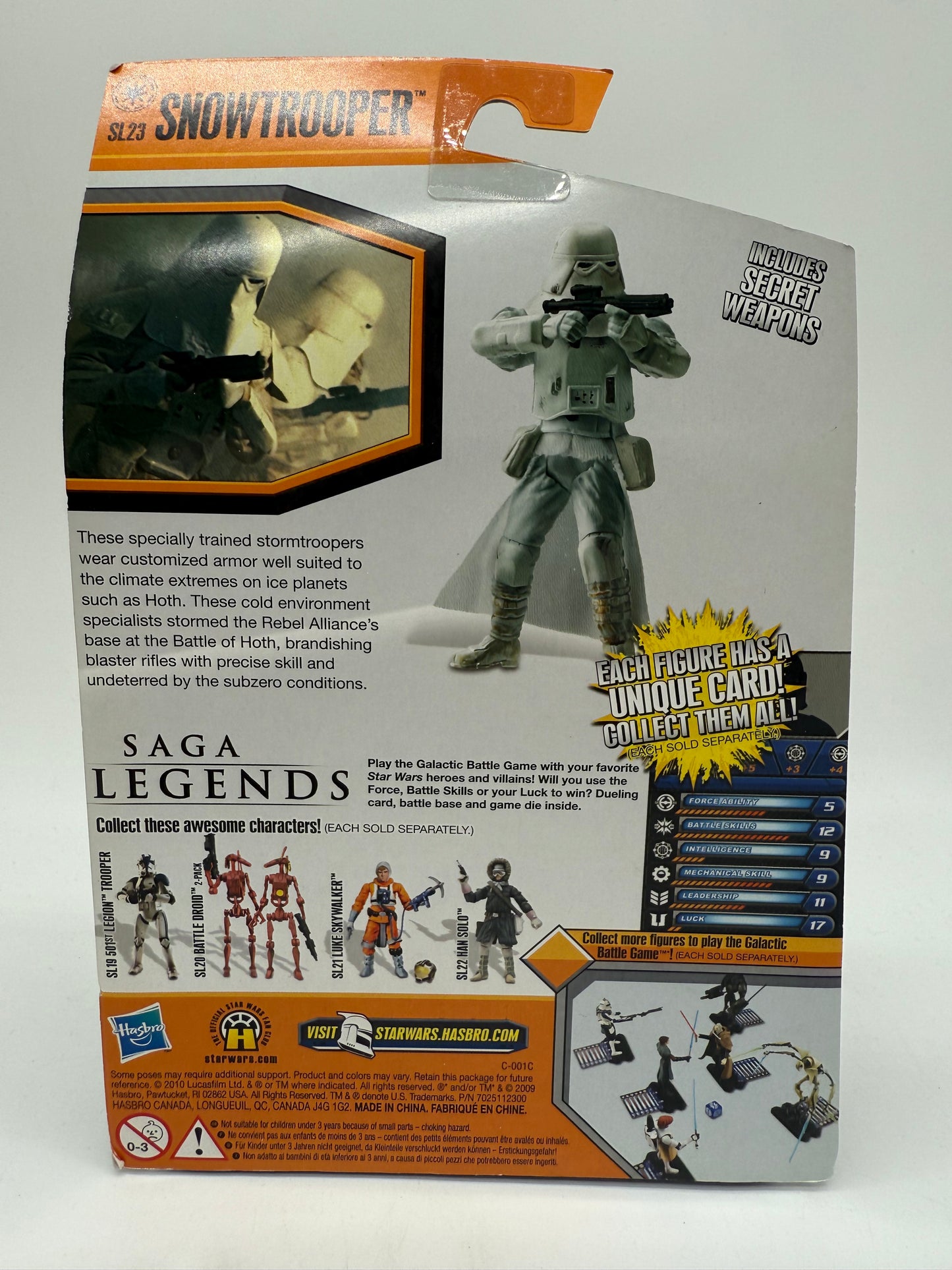 Hasbro 2010 Star Wars Sage Legends Snowtrooper SL23