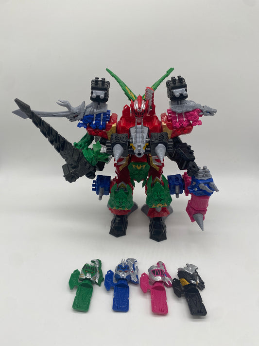 Bandai Hasbro 2002 Power Rangers Dino Fury Ryusoulger DX KishiryuOh Warrior Formation Megazord