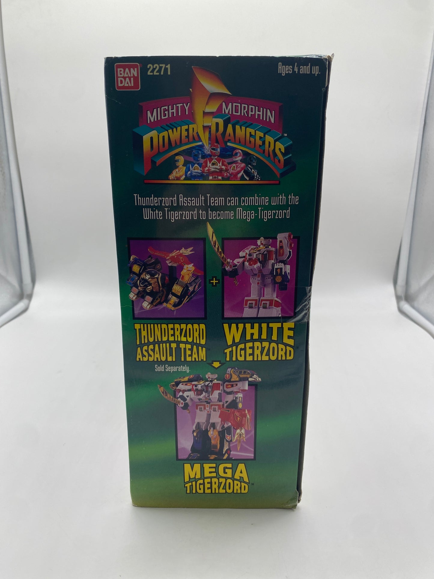 Bandai Mighty Morphin Power Rangers 1994 White Tigerzord and the White Ranger