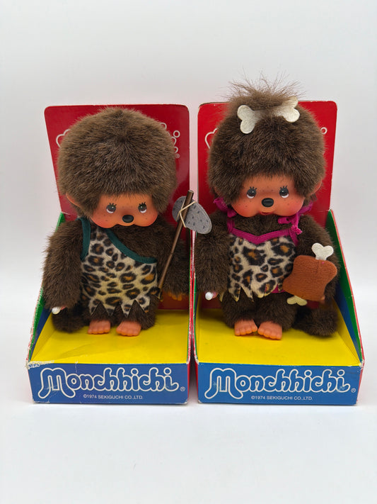 Sekiguchi 1974 Monchhichi Doll Set of 2
