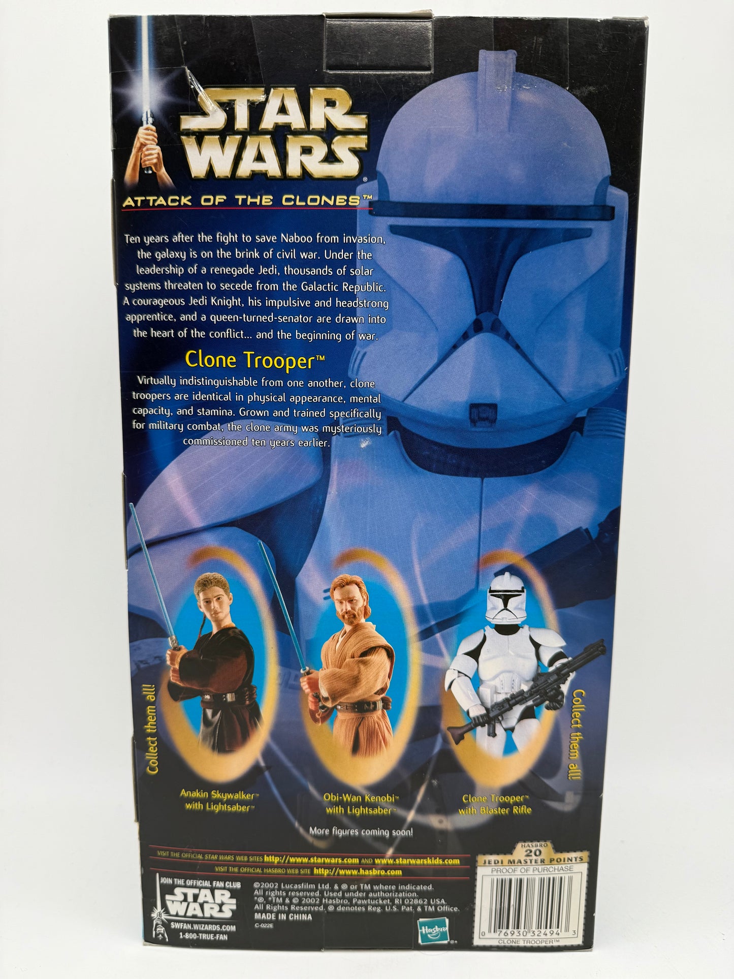 Hasbro 2002 Star Wars Attack of The Clones Clone Trooper