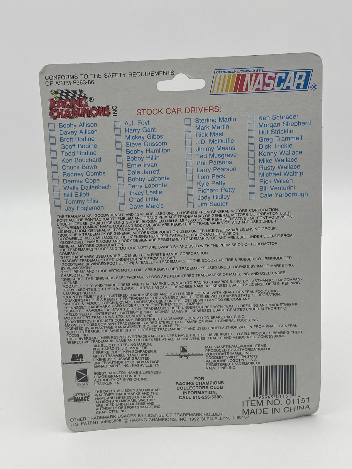 Racing Champions Nascar Stock Car 1991 Bill Elliot #11 1:64 Die-Cast Car, photo 3 of 6