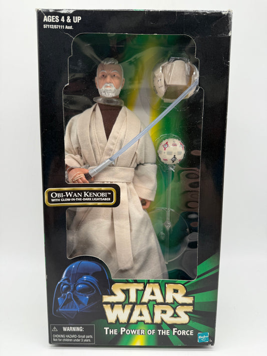 Hasbro 1998 Star Wars The Power of The Force Obi-Wan Kenobi With Glow-In-The-Dark Lightsaber