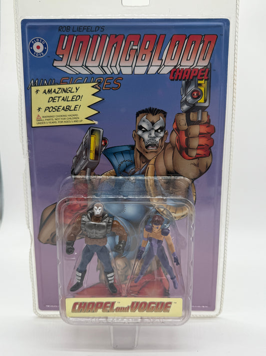 Youngblood Chapel Chapel and Vogue Mini Figures 1995 Rob Liefeld inc.