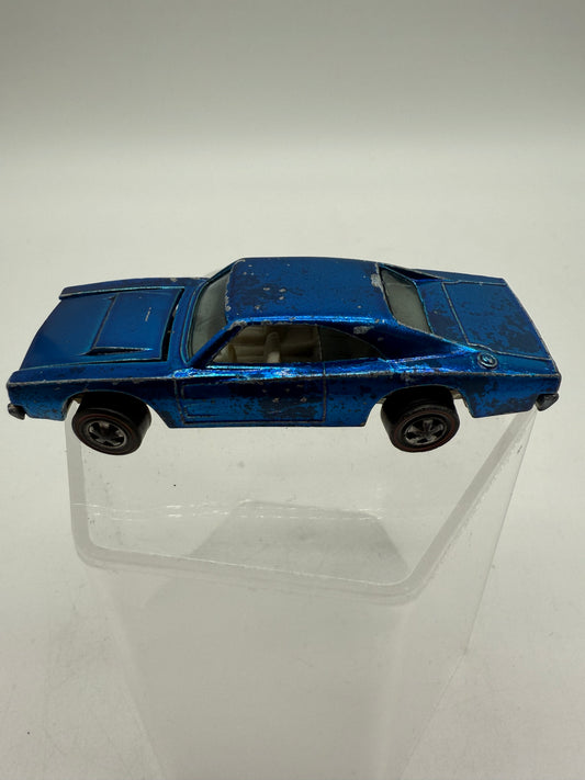 Hot Wheel Vintage Redline Custom Dodge Charger (Blue) 1968 Mattel