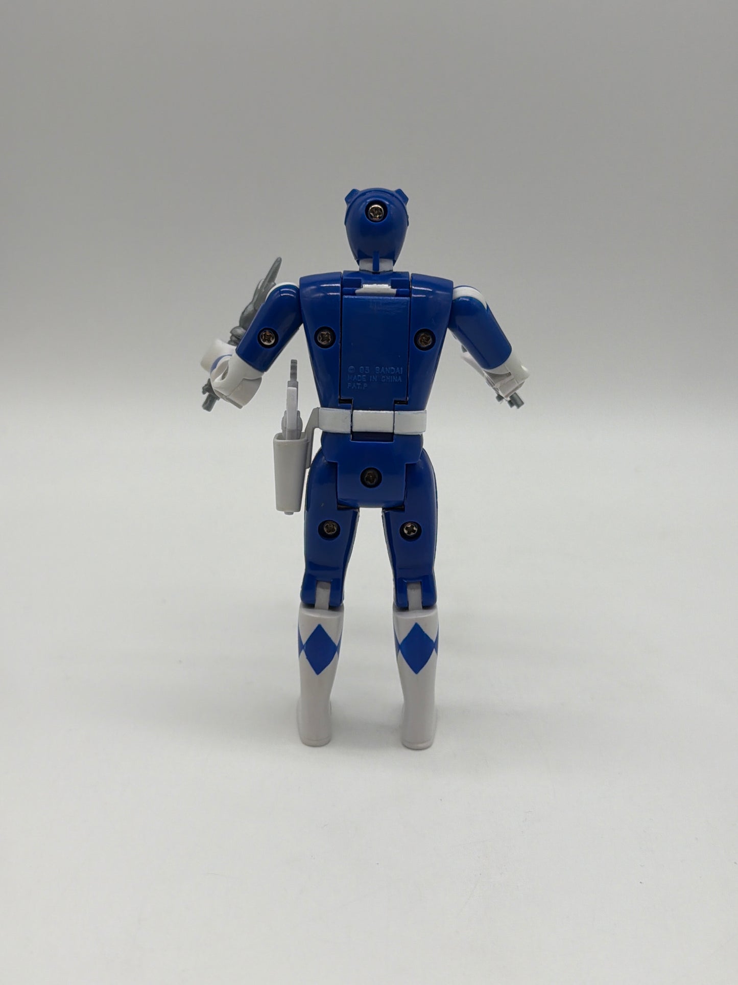 Bandai 1993 Mighty Morphin Power Rangers Flip Head Blue Ranger Billy Action Figure