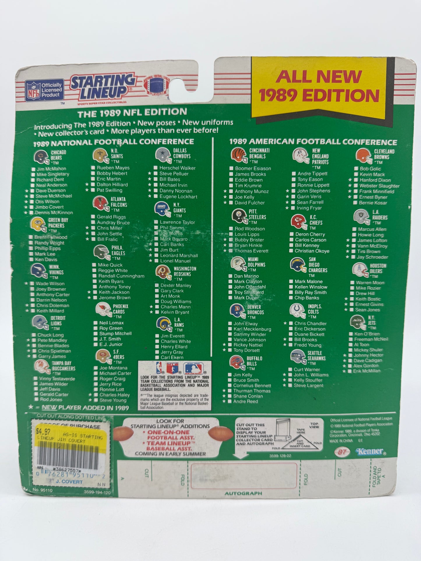 Starting Lineup Jim Covert 1989 Kenner