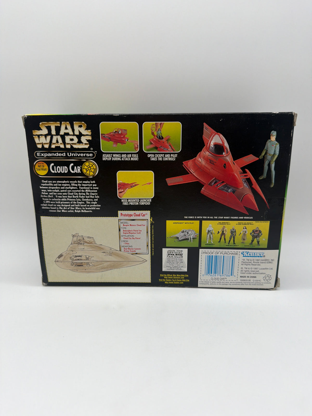 Kenner 1997 Star Wars Expanded Universe Cloud Car With Exclusive Cloud Car Pilot, photo 3 of 4