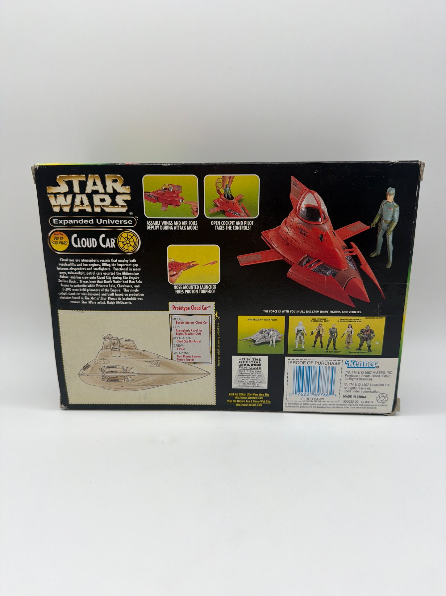 Kenner 1997 Star Wars Expanded Universe Cloud Car With Exclusive Cloud Car Pilot