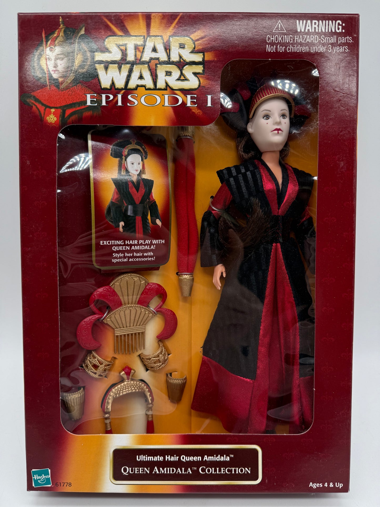 Hasbro 1998 Star Wars Episode 1 Ultimate Hair Queen Amidala Queen Amidala Collection