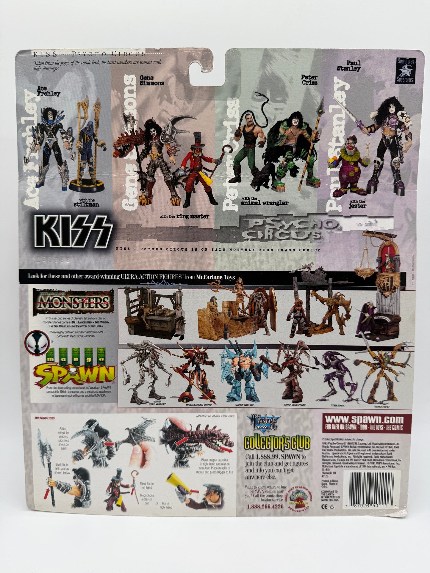 McFarlane Toys 1998 Kiss Psycho Circus Ultra Action Figures Set
