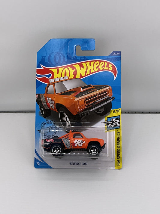 Hot Wheels 1987 Dodge D100 2018 Mattel