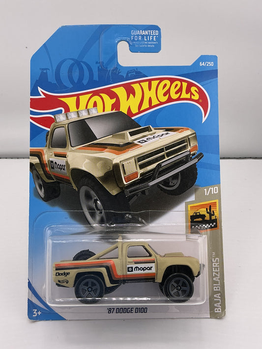 Hot Wheels 1987 Dodge D100 2017 Mattel